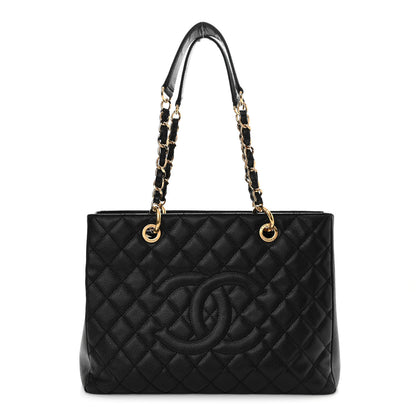 Chanel Caviar Quilted Grand Shopping Tote GST Black 1 of 17
