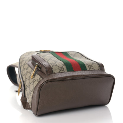 Gucci GG Supreme Monogram Calfskin Web Small Ophidia Day Backpack Beige Ebony New Acero 4 of 9