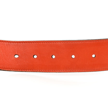 Gucci Nubuck Interlocking G Belt 90 36 Deep Orange 5 of 6
