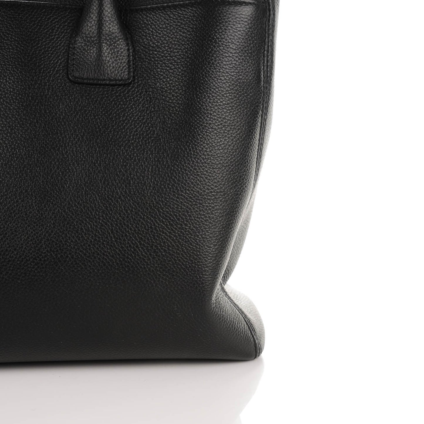 Calfskin Cerf Executive Shopper Tote Black