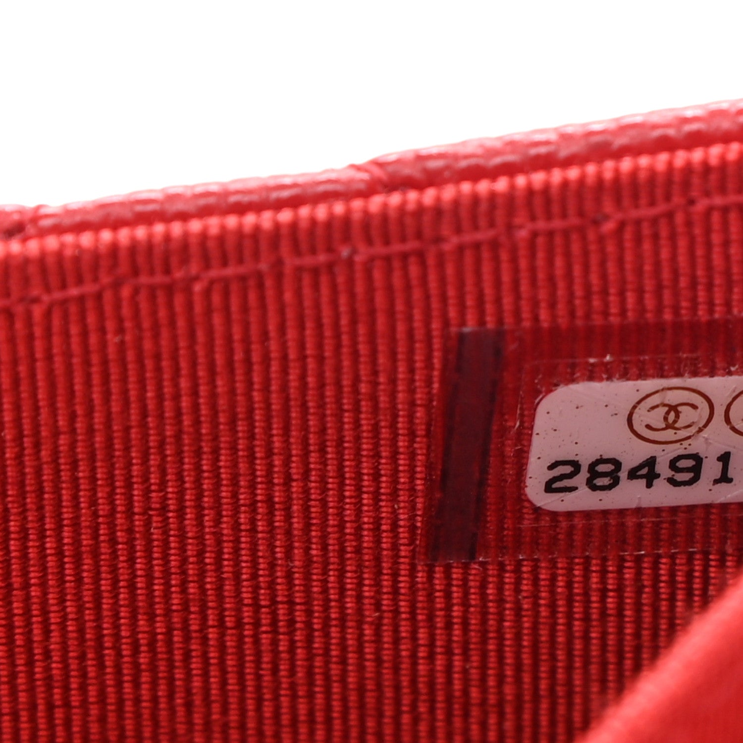 Chanel Caviar Quilted Flap Card Holder On Chain Red 7 of 10