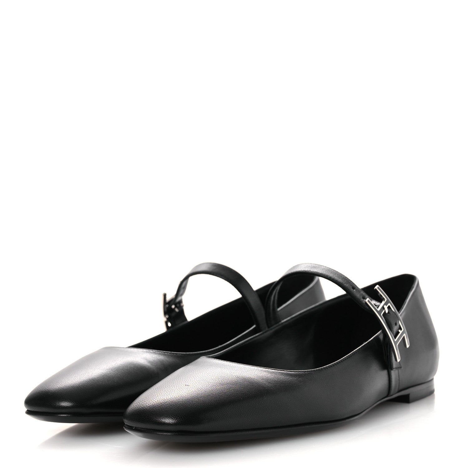 Hermes Goatskin Jane Ballet Flats 36.5 Black 4 of 11