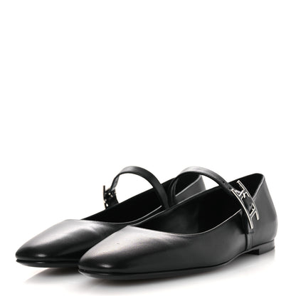 Hermes Goatskin Jane Ballet Flats 36.5 Black 4 of 11