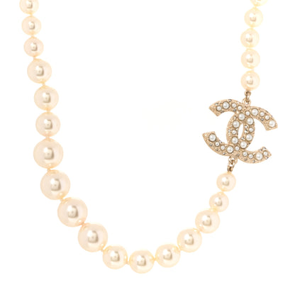 Chanel Pearl CC 100th Anniversary Necklace Light Gold 1 of 5