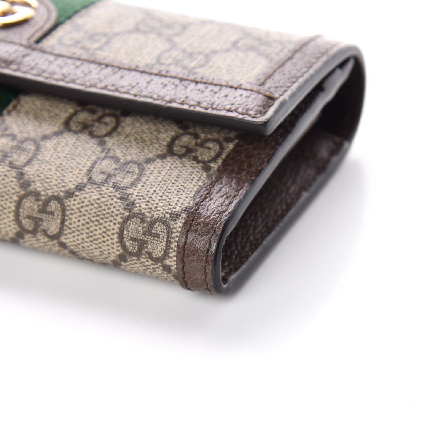 GG Supreme Monogram Web Ophidia Continental Wallet Brown