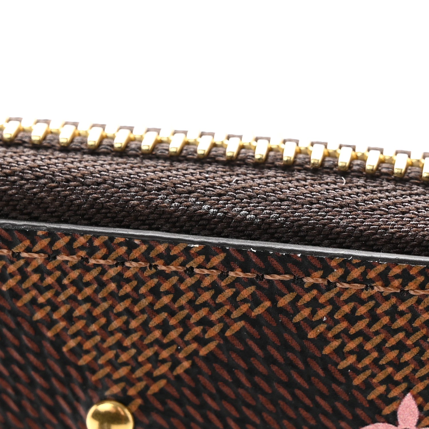 Louis Vuitton Damier Ebene Studded Zippy Wallet Rose Ballerine 12 of 16