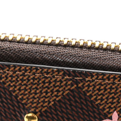 Louis Vuitton Damier Ebene Studded Zippy Wallet Rose Ballerine 12 of 16