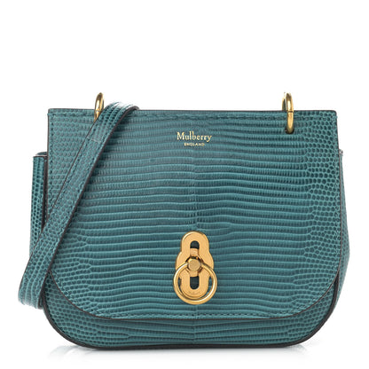 Mulberry Lizard Embossed Calfskin Amberley Satchel Frozen 1 of 11