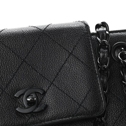 Chanel Caviar Diamond Stitched Tote So Black 16 of 19