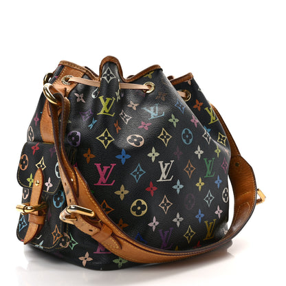 Louis Vuitton Monogram Multicolor Petit Noe Black 3 of 13