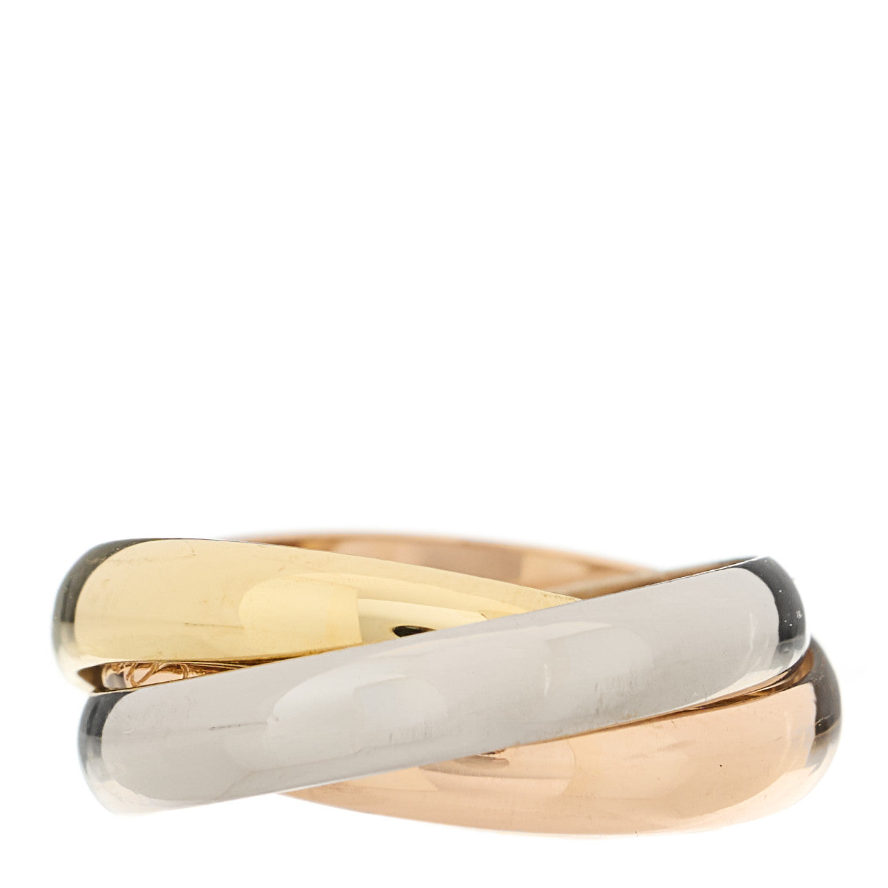 18K Pink Yellow White Gold Classic Trinity Ring 52 6