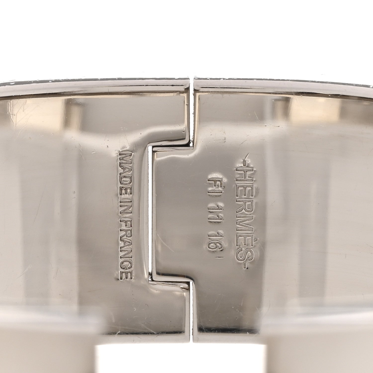 Hermes Enamel Wide Clic Clac H Bracelet PM White 3 of 6
