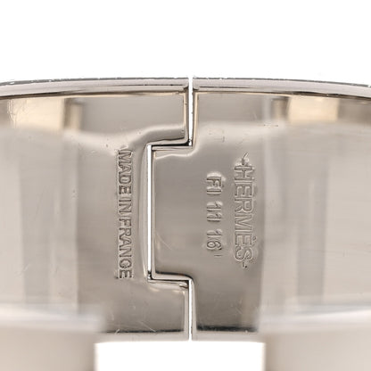 Hermes Enamel Wide Clic Clac H Bracelet PM White 3 of 6