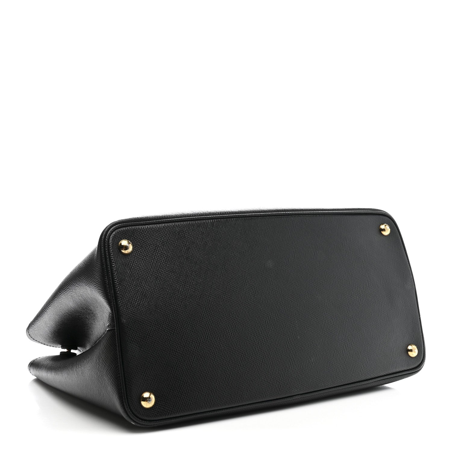 Prada Saffiano Cuir Medium Double Bag Black Fuoco 4 of 13
