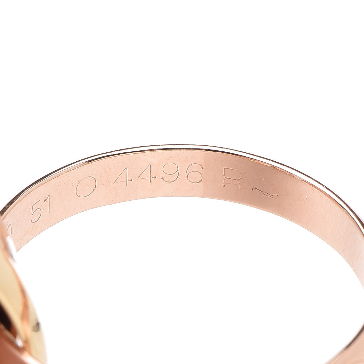 Cartier 18K Pink Yellow White Gold Classic Les Must De Trinity Ring 51 5.75 5 of 6