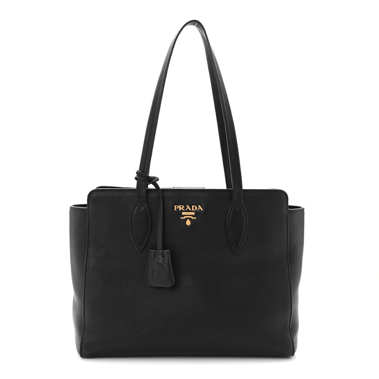 Prada Vitello Phenix Tote Black 2 of 21