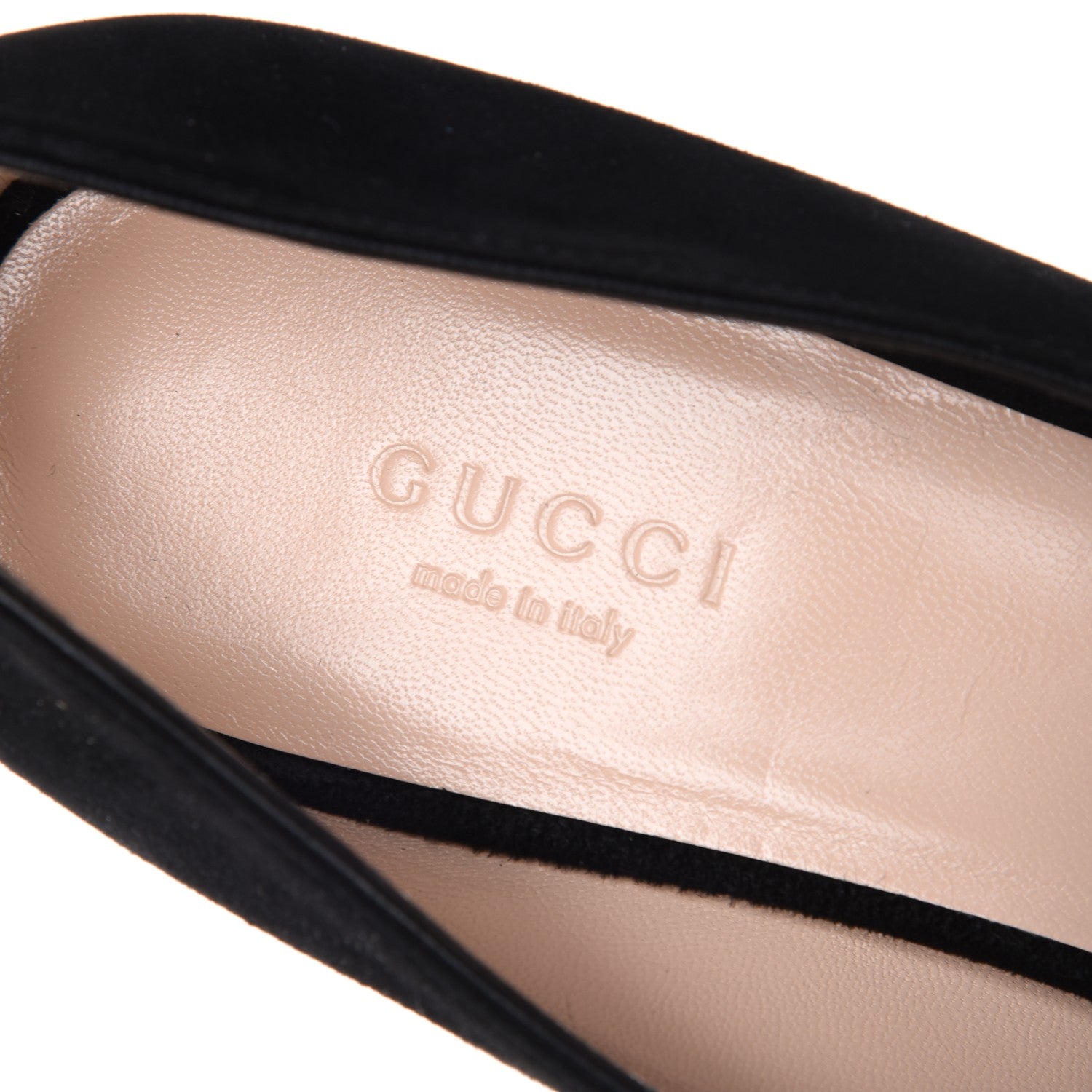 Gucci Kid Scamosciato GG Marmont Fringe 50mm Loafer Pumps 38.5 Black 7 of 8