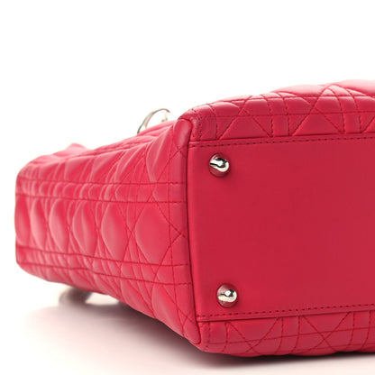 Christian Dior Lambskin Cannage Large Lady Dior Fuchsia 13 of 14