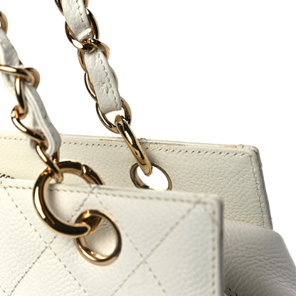 Chanel Caviar Quilted Petit Timeless Tote PTT White 10 of 13
