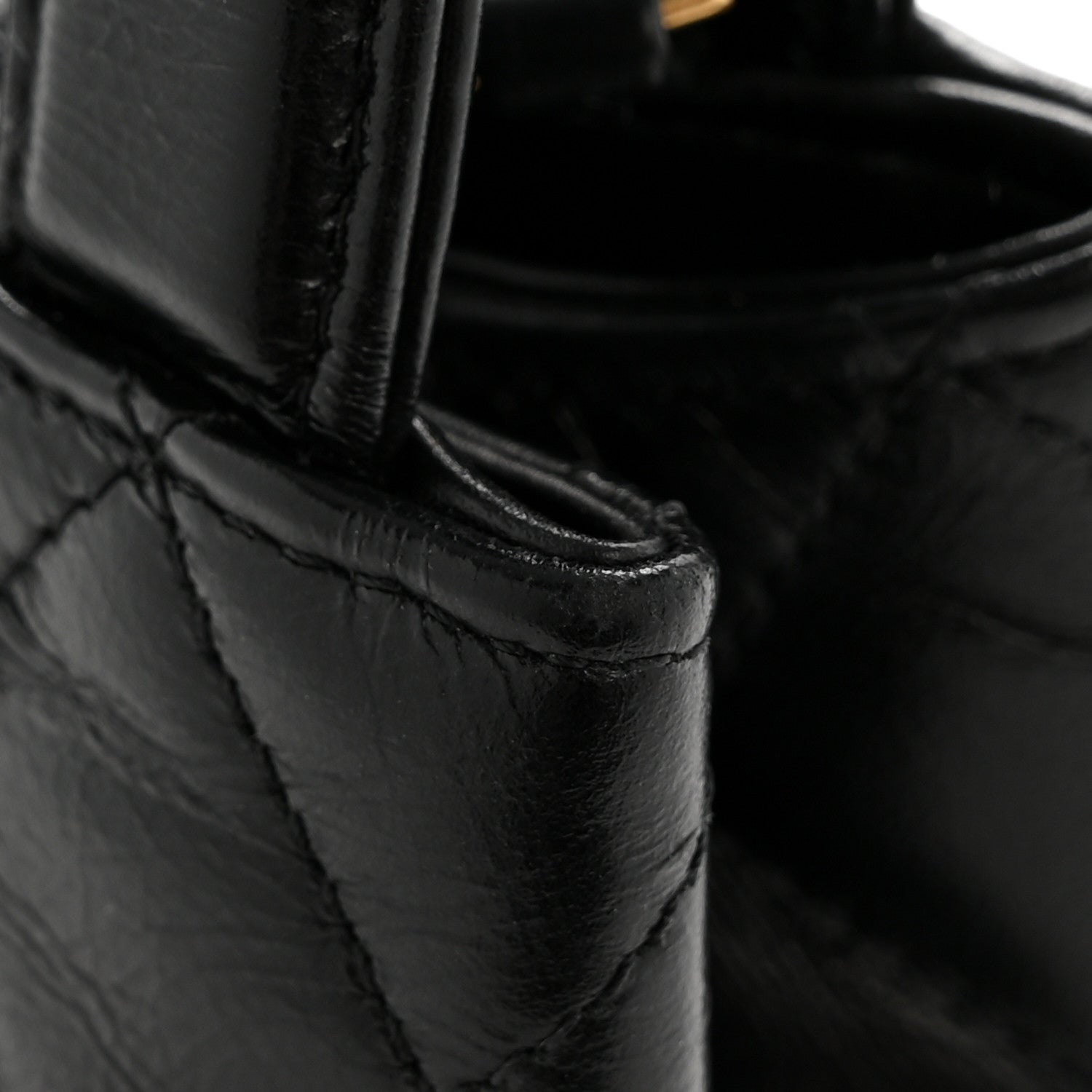 Chanel Shiny Aged Calfskin Quilted Nano Kelly Shopper Black 14 of 14