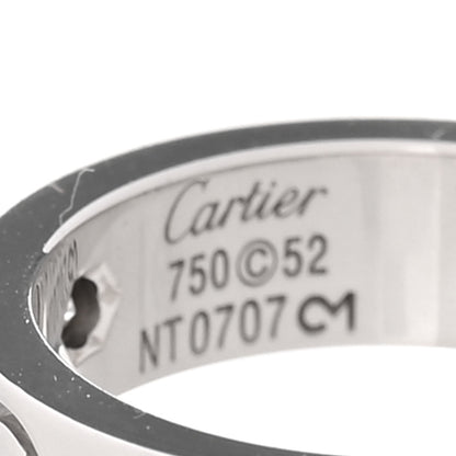 Cartier 18K White Gold 3 Diamond 5.5mm LOVE Ring 52 6 4 of 4