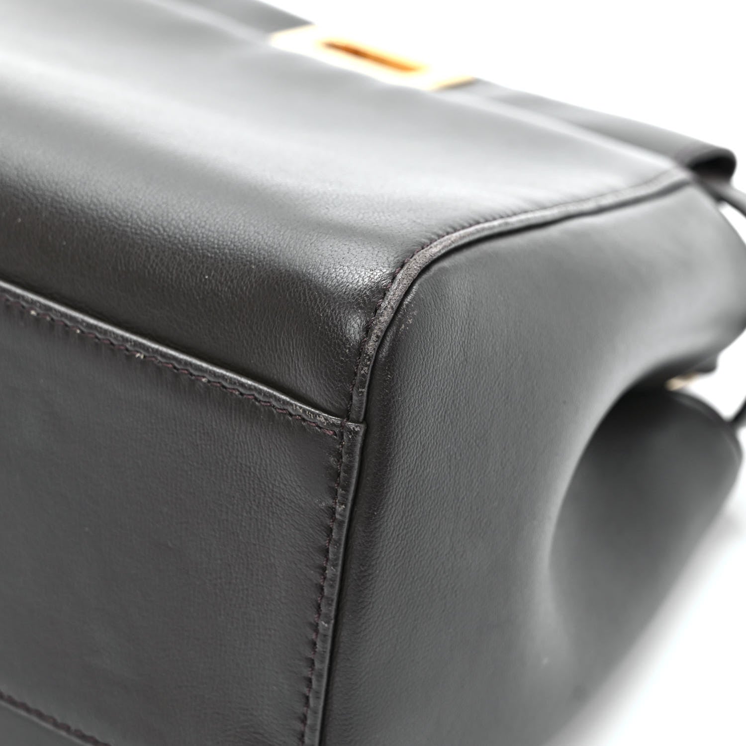 Fendi Nappa Mini Peekaboo Iconic Satchel Carbone 11 of 13