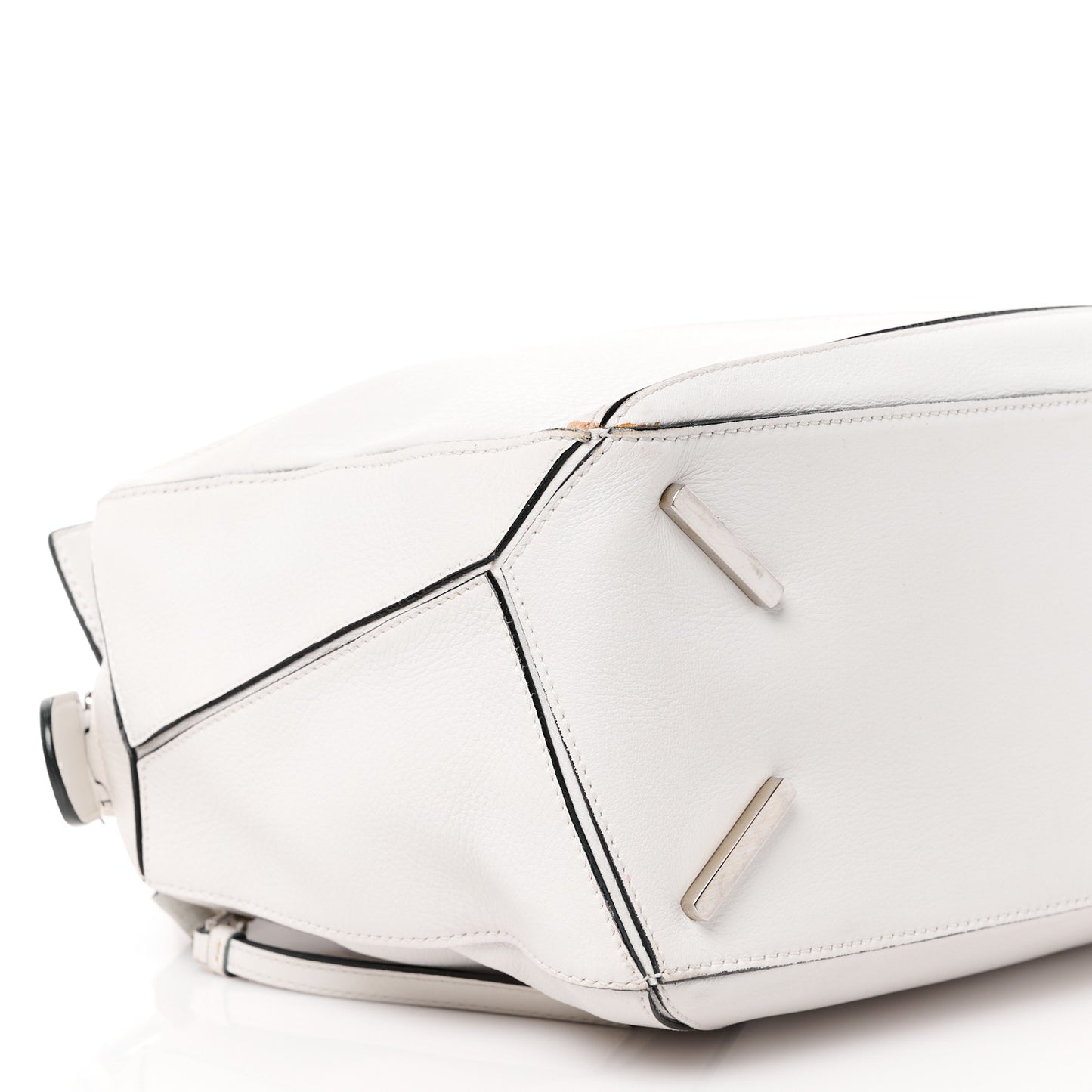 Calfskin Medium Puzzle Bag White