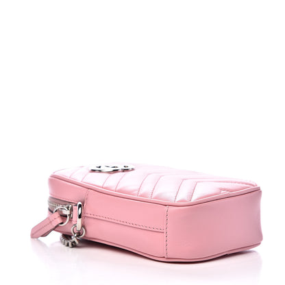 Gucci Calfskin Matelasse Mini GG Marmont Crossbody Bag Wild Rose 4 of 11