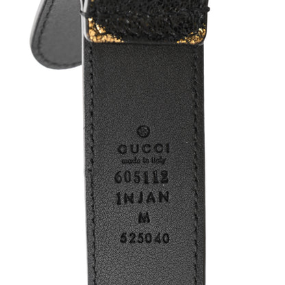 Gucci Metallic Cracked Calfskin Belt Bag Gold Black 8 of 9