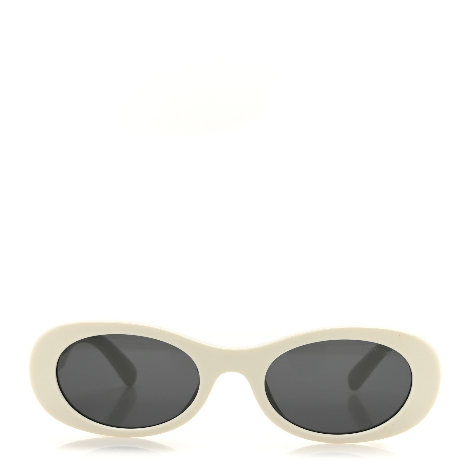 Miu Miu Acetate Oval Sunglasses SMU 06Z White 2 of 8