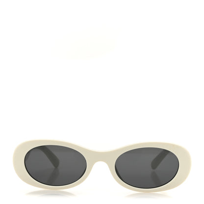 Miu Miu Acetate Oval Sunglasses SMU 06Z White 2 of 8