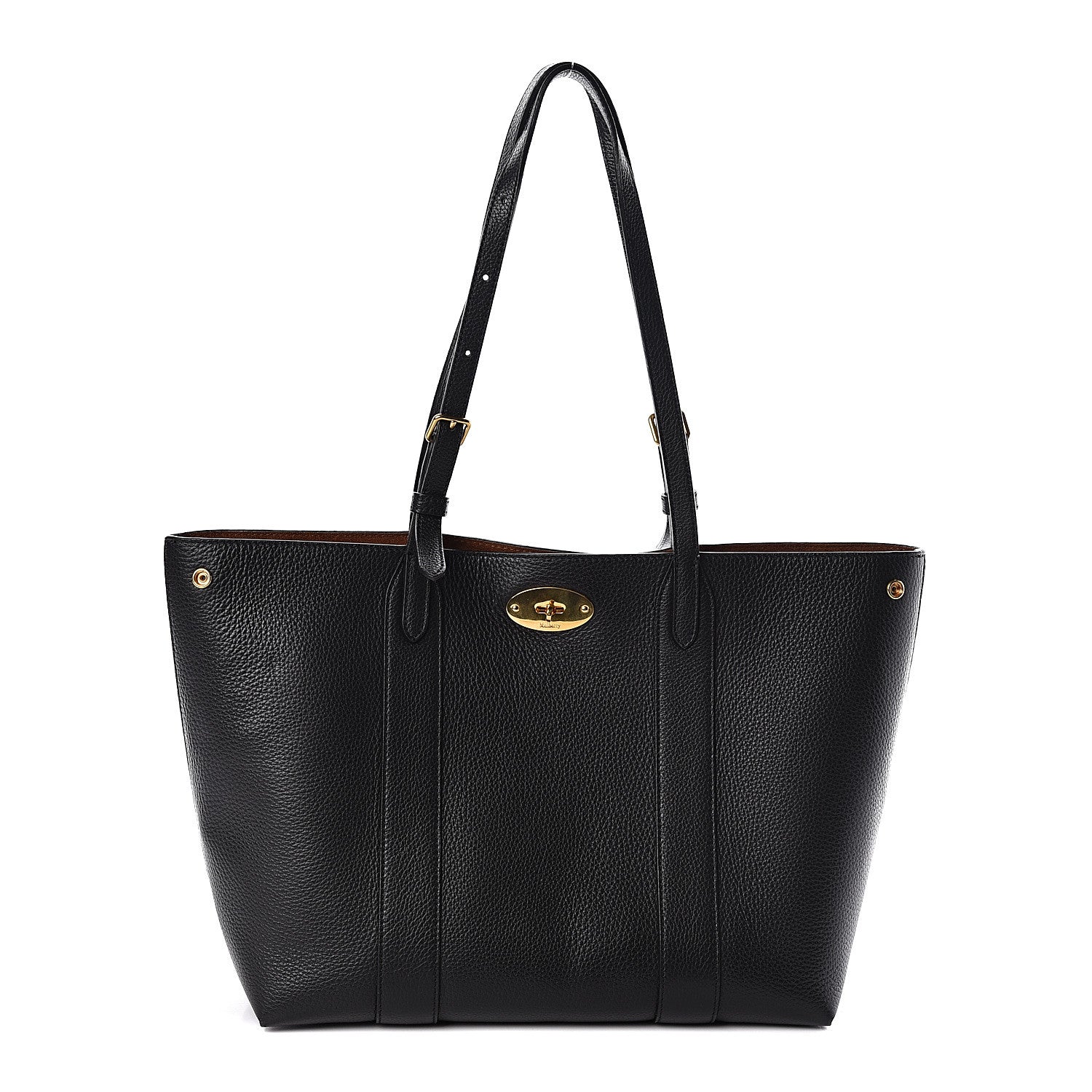 Mulberry Small Classic Grain Bayswater Tote Black 1 of 12