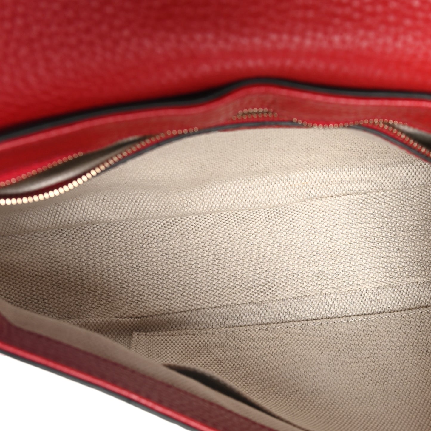 Pebbled Calfskin Medium Soho Flap Crossbody Vibrant Red