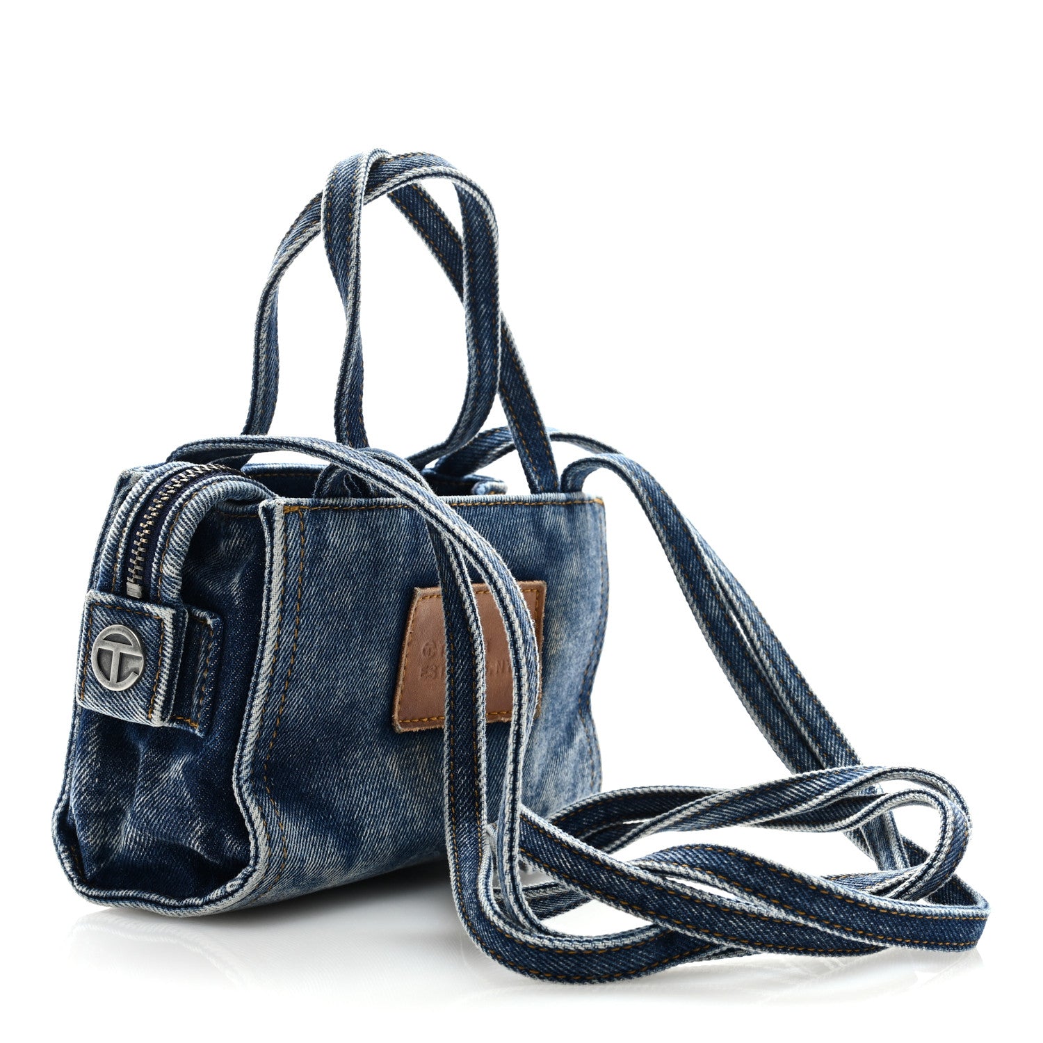 Telfar Denim Small Shopping Bag Blue 3 of 8