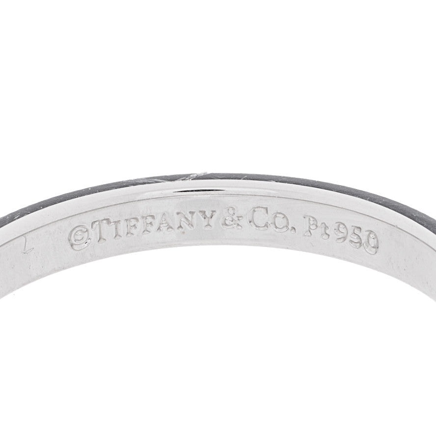 Tiffany Platinum 2mm Milgrain Wedding Band Ring 49 4.75 4 of 4
