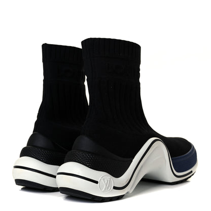 Louis Vuitton Stretch Textile LV Archlight Sneaker Boots 37 Black Blue 4 of 6