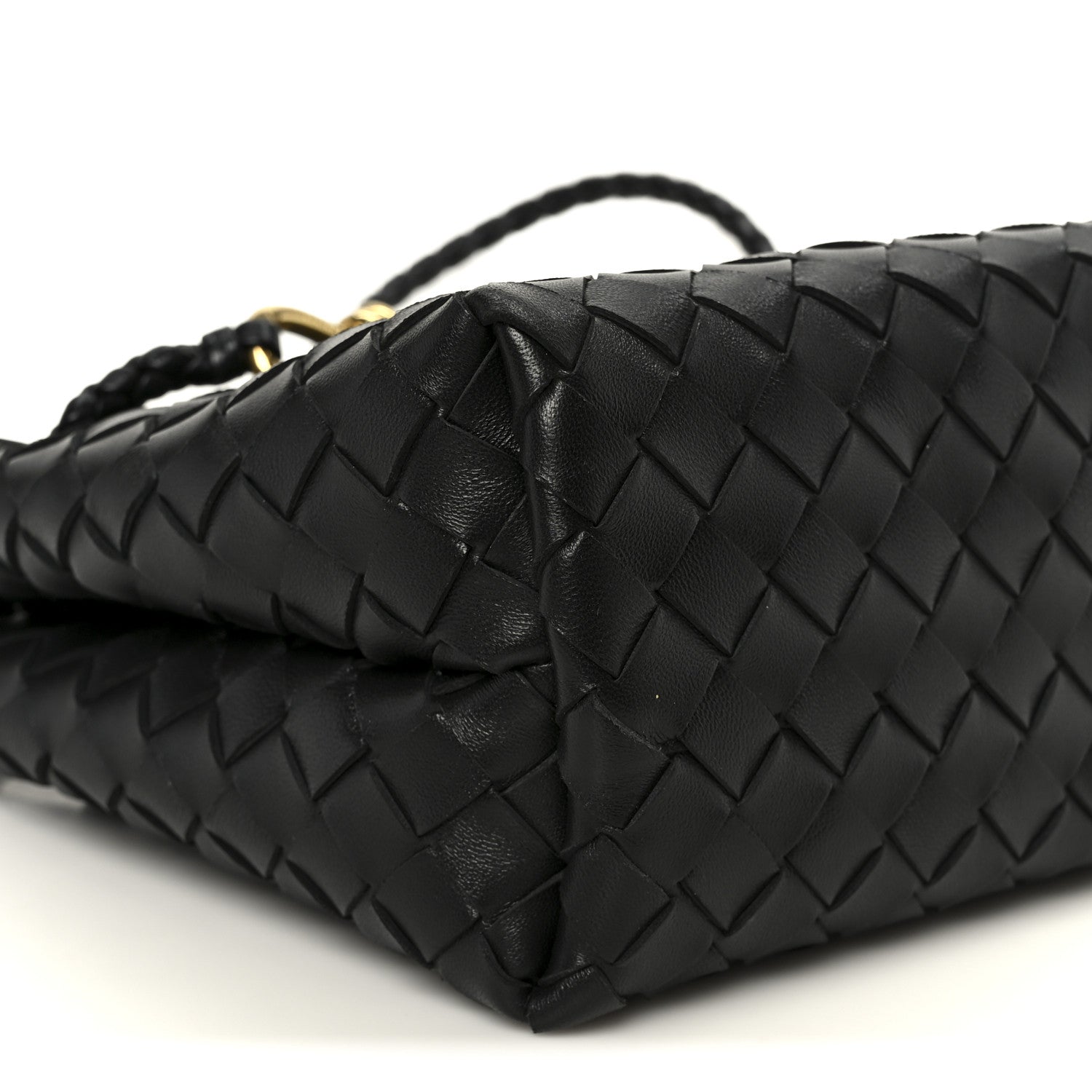 Bottega Veneta Nappa Intrecciato Small Andiamo Shoulder Bag Black 9 of 10