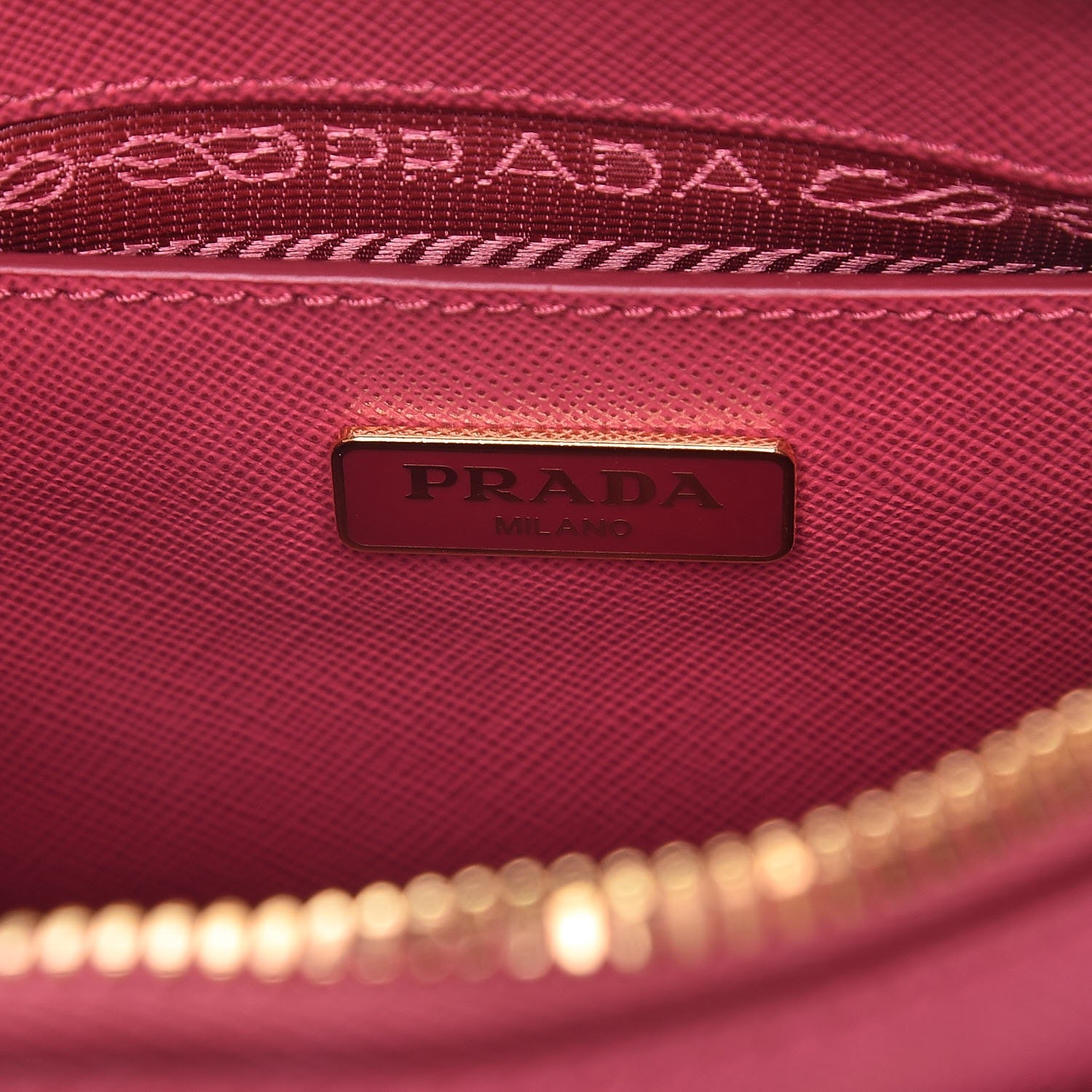 Prada Saffiano Lux Mini Promenade Tote Peonia 6 of 8