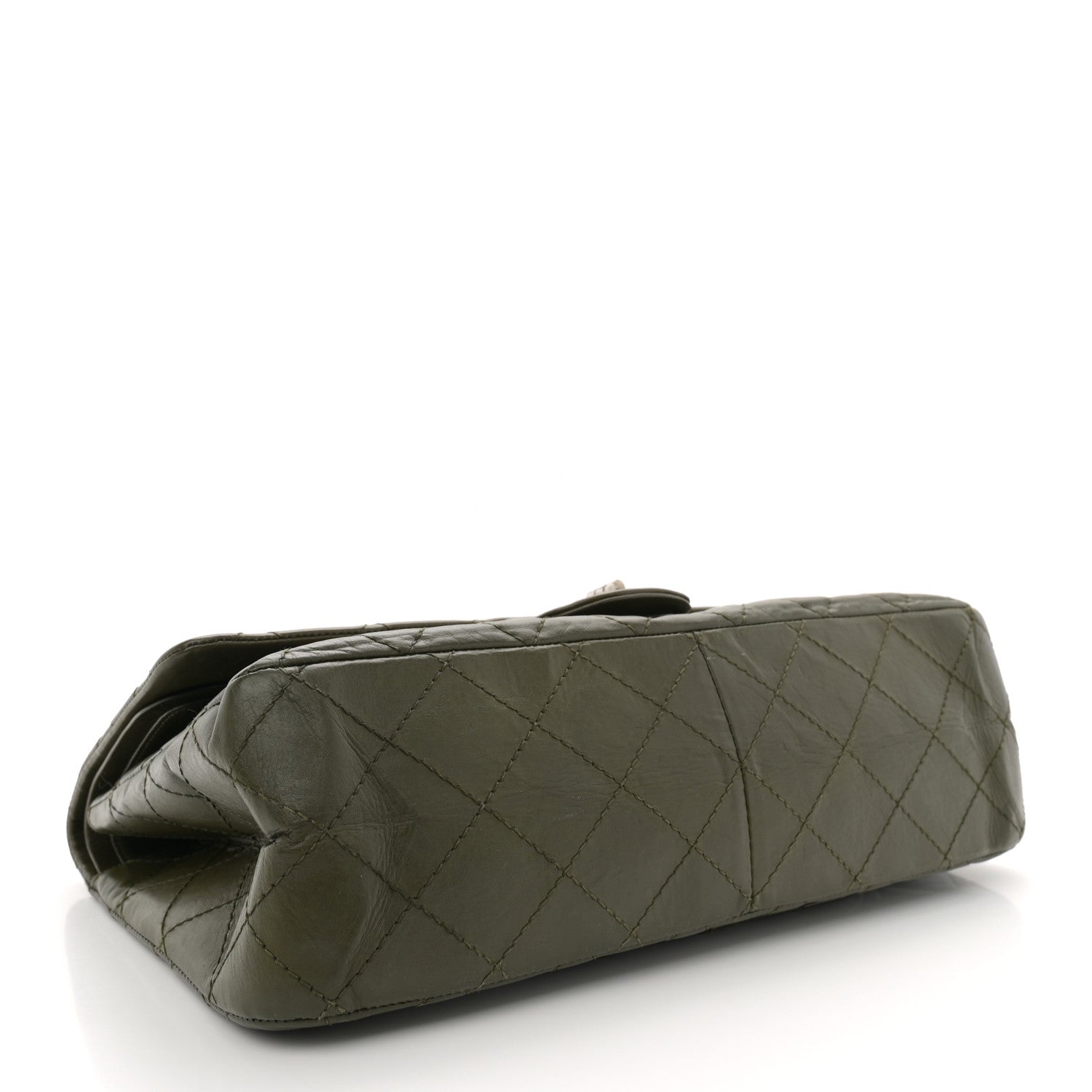 Chanel Aged Calfskin Quilted 2.55 Reissue 227 Flap Dark Green 4 of 12