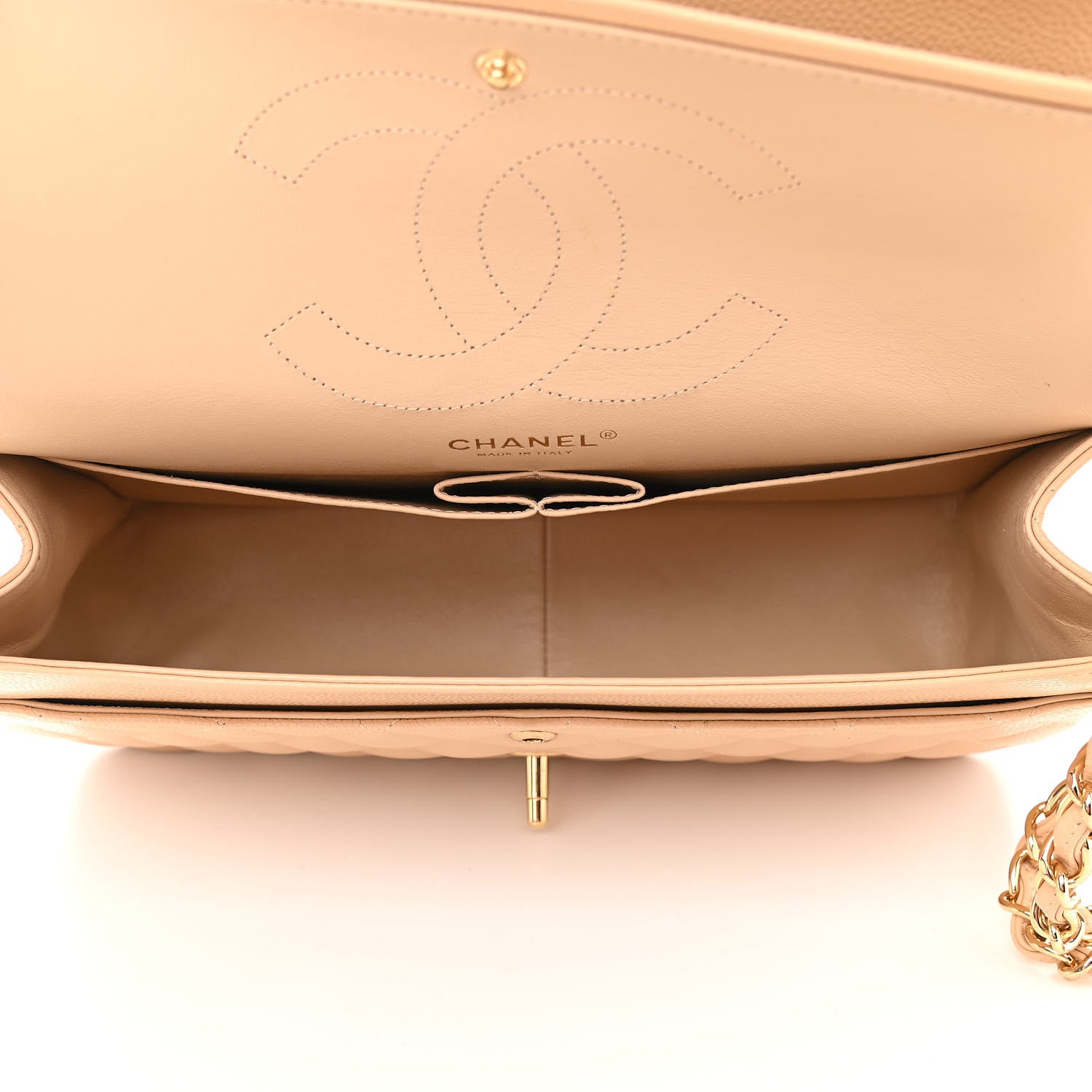 Chanel Caviar Quilted Jumbo Double Flap Beige Clair 5 of 10