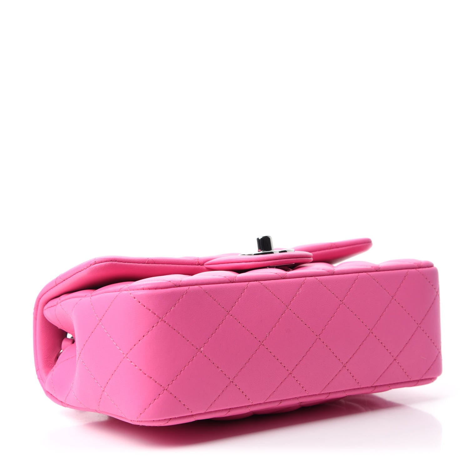 Chanel Lambskin Quilted Mini Rectangular Flap Pink 4 of 11