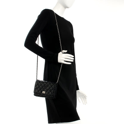 Chanel Lambskin Quilted Reissue Wallet On Chain WOC Black 2 of 13