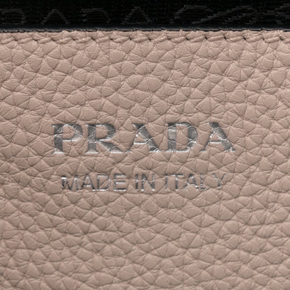 Prada Vitello Daino Soft Medium Double Zip Shoulder Bag Ninfea 7 of 12