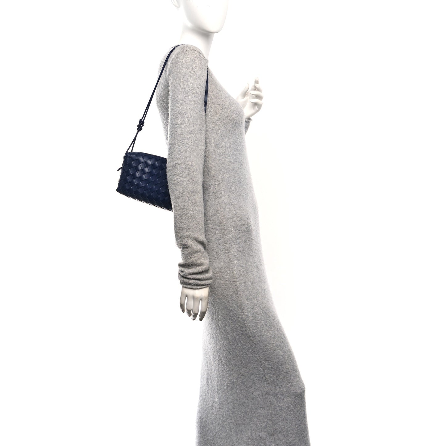 Nappa Intrecciato Mini Loop Camera Bag Blue