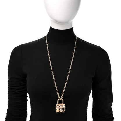 Chanel Pearl Resin Crystal CC No 5 Eyeshadow Pendant Necklace Multicolor 2 of 5