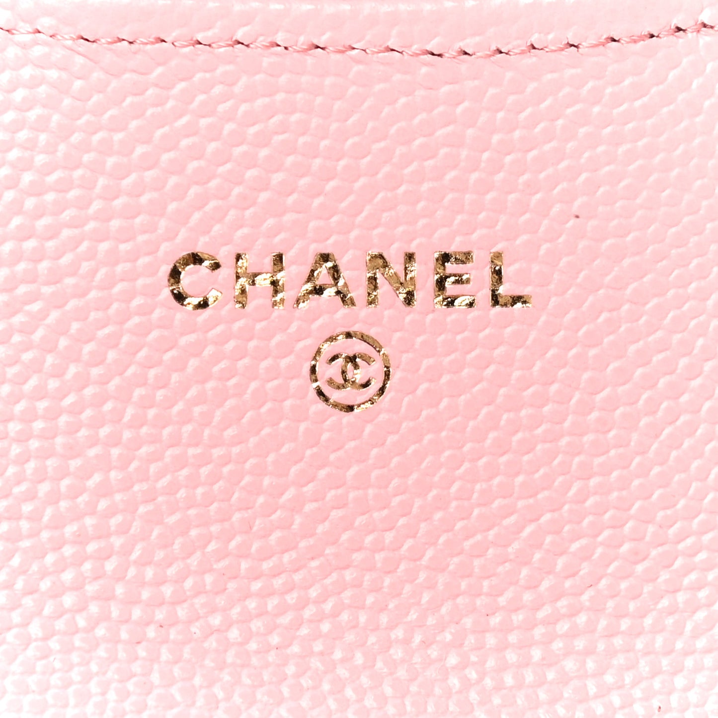 Caviar Quilted Flap Card Holder Wallet Light Pink