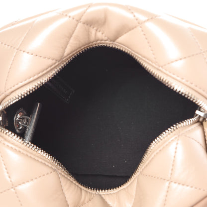 Saint Laurent Calfskin Y Quilted Monogram Small Loulou Bowling Bag Nude Powder 3 of 5
