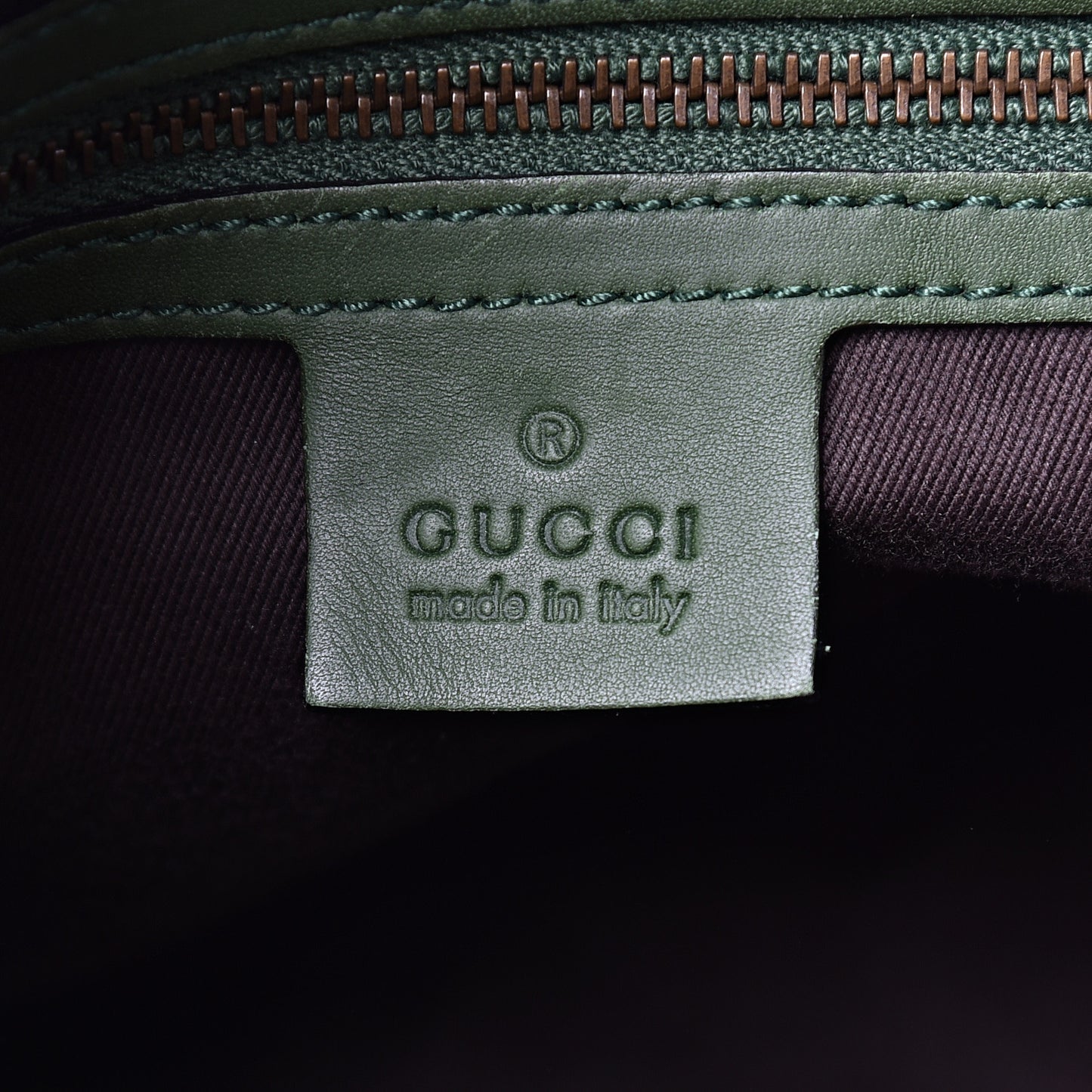 Suede Monogram Small Boston Green