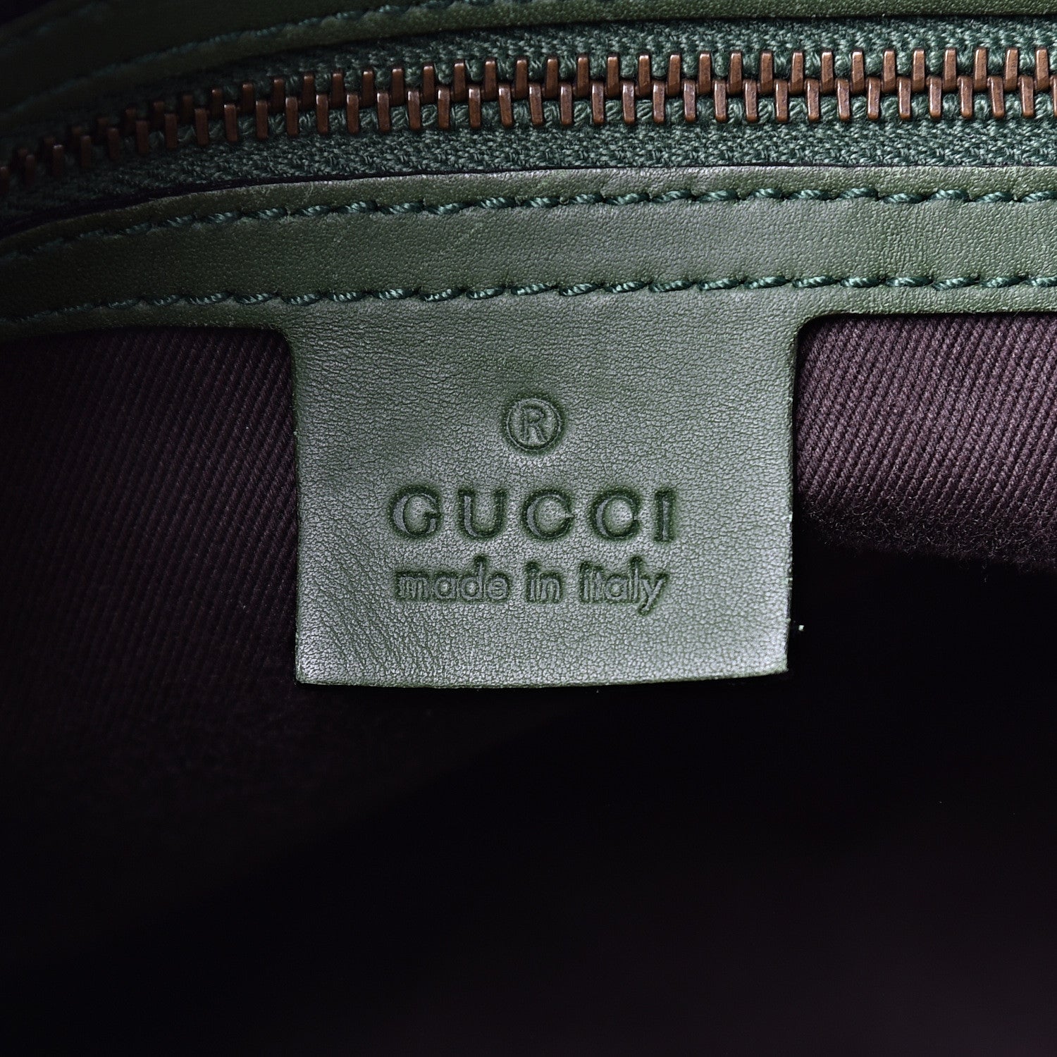 Gucci Suede Monogram Small Boston Green 6 of 19