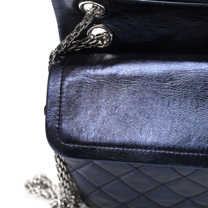 Chanel Metallic Aged Calfskin Quilted 2.55 Reissue 226 Flap Blue 12 of 14
